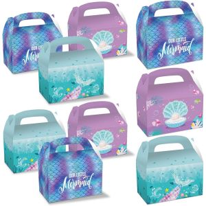 TRAHOO-12 Pi&egrave;ces Sir&egrave;ne Sac-cadeau Sacs &Agrave; Bonbons Pour Enfants Sacs &Agrave; Bonbons Pour Enfants Sir&egrave;ne Sac-cadeau F&ecirc;te de B&eacute;b&eacute;, Mariage D&eacute;coration pour Enfants Filles - Neuf