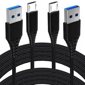 JGD-C&acirc;ble Micro USB 2M+2M,2.4A Cable Micro USB Charge Rapide Chargeur pour Samsung A10/A7 2018/A6/J6 Plus/J6 2018/J4/J3 J5 J7 2017 2016,Tab S2,Huawei P Smart 2019/P8 Lite,Xiaomi Redmi 9A 9C,Android C - Neuf