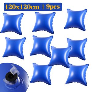 Oreillers gonflables de housse 122 x 122 x 60 cm PVC Pool hiver Coussin de piscine 9pcs - Neuf