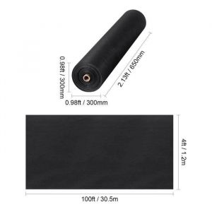 Géotextile Non Tissé-Vevor-Anti-Mauvaises Herbes-1,2x30,5 M-271 G-M²-Systèmes De Drainage-Aménagement Paysager-Couvre-Sol-Noir - Neuf
