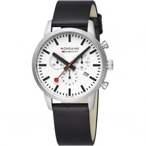 Mens Watch Mondaine Msd.41411.Lbv, Quartz, 41mm, 5atm - Neuf
