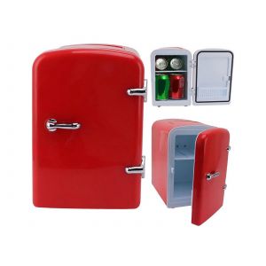 Mini-R&eacute;frig&eacute;rateur Portable Pour Boissons Et Aliments - Rouge, Capacit&eacute; De 4 L - Neuf