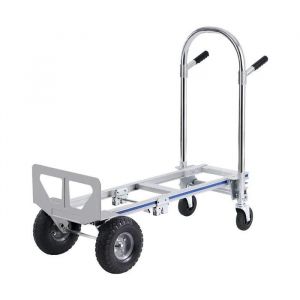 Diable en Aluminium-Duoku-2 en 1-Capacit&eacute; 363 kg-Chariot Utilitaire Pliable Robuste-Chariot Industriel avec Roues en Caoutchouc - Neuf