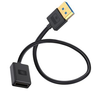 TIANYI-Câble d'extension Displayport 1.4 à angle droit, câble DP mâle vers femelle à 90 degrés (8K/60 Hz, 4K/144 Hz), port d'affichage court 32,4 Gbit/s pour moniteur de jeu, TV, PC, ordinateur - Neuf