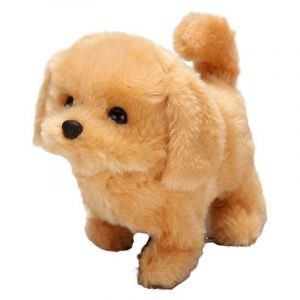 Jouet &eacute;lectronique en peluche pour chien et lapin, simulation &eacute;lectrique, pouvant marcher, aboyer et hocher la t&ecirc;te-golden retriever - Neuf
