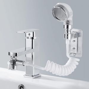 Douchette de lavabo, ensemble de pommeau de douche de lavabo, pommeau de douche anticalcaire avec tube télescopique de 1,5 m, pour shampoing ou nettoyage du lavabo (robinet non inclus) - Neuf