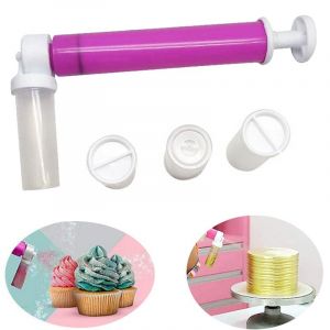 Manuel De Gâteau Au Pistolet, Gâteau De Coloriage Pulvérisateur, Le Bicarbonate De Décoration Outils, Gâteau De Bombes De Peinture, De Bricolage De Cuisson Des Moules (Rose) - Neuf