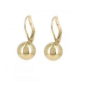 Boucles D'oreilles - Fournisseur Fabricant Fran&ccedil;ais - Dormeuse - 10mm - Plaqu&eacute; Or 18 Carats - Neuf Avec Pochette - Neuf