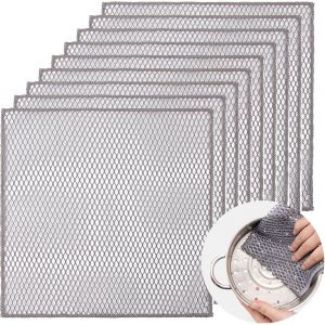 LORANKA-10 Pi&egrave;ces Chiffon Microfibre pour P&acirc;te et Vaisselle en Filet, Anti-Rayures, Lavette Cuisine R&eacute;utilisables et R&eacute;sistante, Multifonctions Tissu de Nettoyage, 30 x 30 cm, Lavage Rapide - Neuf