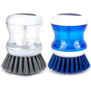 KAL-2 Pcs Brosse Vaisselle Avec Reservoir Distributeur De Savon Liquide Pour Le Nettoyage Des Casseroles Et Éviers Couleur Aléatoire - Neuf