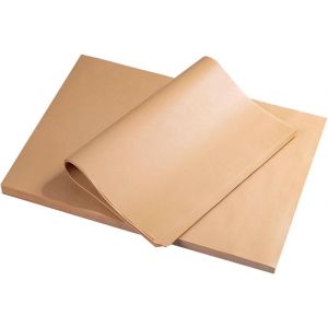 Letnerny-Lot De 100 Feuilles De Papier Sulfurisé Carré Étanche À La Graisse - Papier Parchemin Non Blanchi - Imperméable Et Antiadhésif - Papier Sulfurisé Marron - Pour Burgers Sandwiches - Neuf