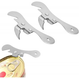 Ouvre-bo&icirc;te manuel, 9,7 cm x 3 cm, ouvre-bo&icirc;te de bi&egrave;re, ouvre-bo&icirc;te papillon multifonction, acier inoxydable, argent - Neuf