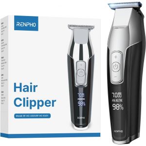 Tondeuse &Agrave; Cheveux Professionnelle Avec Lame En T,Kit De Coupe De Cheveux Sans Fil Tondeuses &Agrave; Cheveux Et &Agrave; Barbe Pour Hommes Et Enfants Rechargeable &Eacute;cran &Agrave; Led Pour Les Lignes Et Les Motifs - Neuf