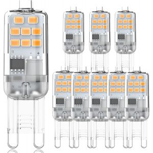 Ampoule Led G9 2 W De Remplacement Pour Lampe Halogène G9 28 W 25 W 20 W, G9 Led Blanc Chaud 2700 K, Ac 230 V Ampoule Led G9, Cri 85+, Sans Scintillement, Angle De 360 Degrés, Non [Amp742504] - Neuf