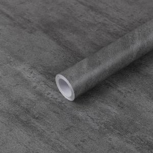 ERYI-Papier Adhesif Pour Meuble Gris 40X300Cm, Film Autocollant Meuble Décoratif, Papier Peint Autocollant Mural, Rouleau Vinyle Adhesif Impermeable Pour Mur De Salon Cuisine Chambre - Neuf