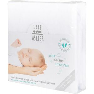Kalanka-Protège-Matelas Bébé Anti Acariens Safe Asleep® - Pour Matelas De 60 X 120 Cm À 70 X 140 Cm - Alèse Imperméable Et Respirante - Oekotex® - Blanc - Neuf