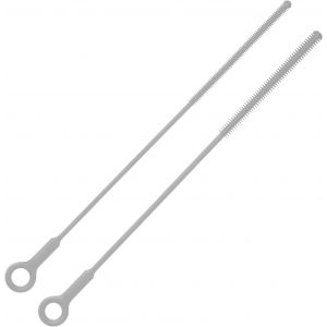 Lot De 2 Brosses De Nettoyage De Paille,26,2 Cm Paille Silicone Pour Bouteille D'eau Douce Extra Longue Pour Couvercles De Boissons Couvercles De Biberons (Gris) - Neuf