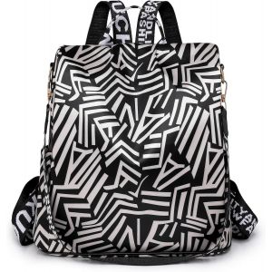 nzqaf-Sac à Dos Femme Anti-vol, Imperméable Sac de Voyage en Nylon, Sac Cabas 2 en 1 Sacs à Main Portés Épaule pour Fille, Sac à bandoulière à Main Anti-vol Sacs d'école Sacs d'épaule - Neuf