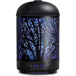 Jgd-Salking Diffuseur Huiles Essentielles 100ml Humidificateur D'air Ultrasonique Brume Fra&icirc;che Ar&ocirc;me Parfum Electrique Avec 7-Couleurs Changeantes Arr&ecirc;t Automatique Pour Chambre/Salon/Spa/Yoga/Massa - Neuf