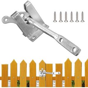 Verrou automatique argent&eacute; pour portails et portes, installation facile - Neuf