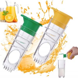 2 Articles Presse Citron Manuel, Presse Agrume Manuel, Robuste Et Durable, Anti Corrosif, Pour Presser Citrons Oranges Agrumes&iquest;Jaune,Vert&iquest; - Neuf
