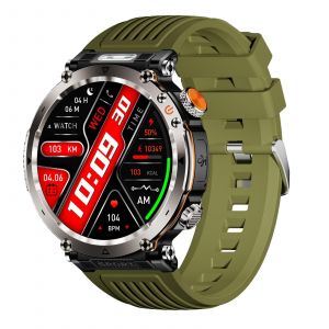 Montre Connect&eacute;e Sport &Eacute;tanche Ip68 Avec &Eacute;cran 1.7 Pouces Et Boussole Orange Vert Yonis - Neuf