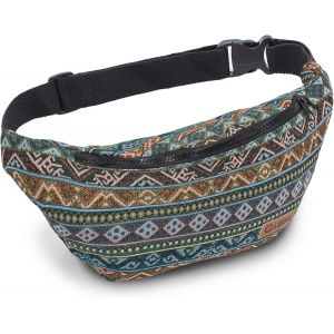 SJZG-Leon Sac Banane, Sac Banane, 100 % Coton, Sac Banane Belly Belt Moon Bag Bumbag Boho Hippie Tribal Pour Homme Et Femme, Gt_Boho_003, Taille Unique, Sac Banane &Agrave; Bandouli&egrave;re - Neuf