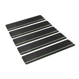 Lot de 5 marches d'escalier antid&eacute;rapantes avec bandes lumineuses pour une utilisation int&eacute;rieure et ext&eacute;rieure - Neuf