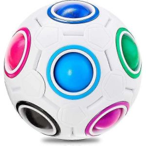 Magic Rainbow Puzzle Ball, Speed Cube Ball Puzzle Game Fun Stress Reliever Magic Ball Brain Teaser Fidget Toys - Neuf