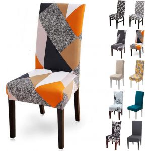 6pcs Stretch Amovible Machine Moderne De Housses De Chaise Pour Salle A Manger Bouquet De Mariage Decoration De Restaurant De L'hotel - Neuf
