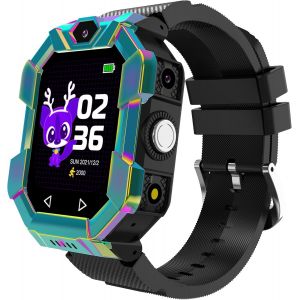Kyaoayo-Montre Intelligente Enfant Téléphone Montre Enfant Podomètre 25 Jeux Caméra Vidéo Réveil Musique Lampe Lampe De Poche Sos Montre Enfant Appels Pour Garçons Filles, Coloré - Neuf