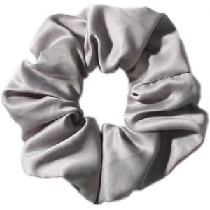 Kal-Lot De 20 Chouchous En Satin Pour Femme - Couleur Unie - Élastiques Doux Et Épais - Pour Queue De Cheval - Pour Femme - Gris - Neuf