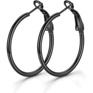 Kal-Créole Femme Acier Inoxydable/Plaqué Or, Boucle D'oreille Grand Anneau, Diamètre De 30/50/70/100 Mm, Women's Hoop Earrings - Neuf