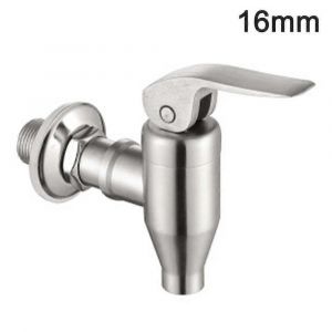 Robinet de distributeur de boissons en acier inoxydable (16 mm) - Durable et résistant à la rouille - Neuf