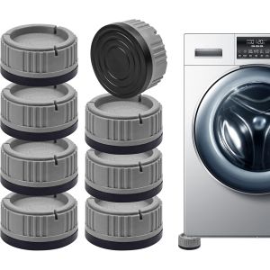 Patin Machine &Agrave; Laver, Pied Machine A Laver Avec Patin En Caoutchouc Tampons &Agrave; Pied Machine &Agrave; Laver Anti Vibration Machines &Agrave; Laver Et S&egrave;che-Linge Amortisseur Pour S&eacute;choirs Et Meubles Cercle Lot De 8 - Neuf