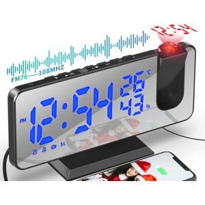 Projecteur de plafond, radio-réveil à projection de plafond, avec 7,5 - Neuf