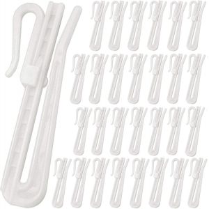 Tianyi-Pince Pour Rideaux 50 Pcs Rideaux Crochets R&eacute;glable Rideau &Agrave; Clipser Pour Rideaux Accessoires (9 Cm) - Neuf