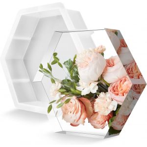 Moules Silicone Hexagonaux Moule G&eacute;om&eacute;trique Moules R&eacute;sine &Eacute;poxy 3d Grand Moule Silicone R&eacute;sine D&eacute;corations Pour La Maison Pour Bricolage Fleurs L'art Der&eacute;sine Coul&eacute;e R&eacute;sine - Neuf