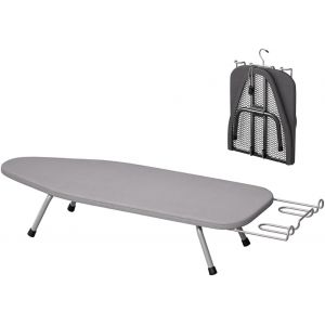 MEVRONISSHOP-Table a Repasser Pliable, Pieds de Table Pliables pour Un Gain de Place, Planche &agrave; Repasser Compacte avec Support de Table, Gris,81 * 31 * 16CM - Neuf