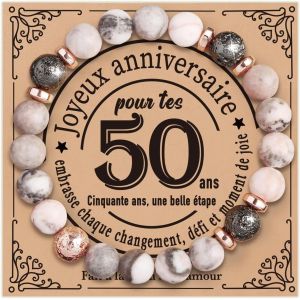 Eryi-Cadeau Femme - Bracelet Femme, Cadeau Anniversaire Femme, Cadeau Femme Original Utile, Cadeau Noel Femme, Bracelet Pierre Naturelle Femme Cadeau Pour Maman S?ur Amie Collègues. - Neuf