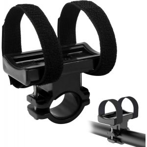 Support Lampe Poche Pince Vélo-Clip De Fixation Universel Pour Les Porte Torches Avec Rotatif Et Réglage Élastique Flexible Torche Bicyclette Réglable Guidon Et Serrage - Neuf