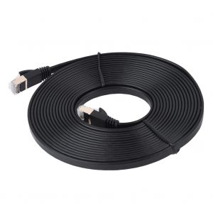 Cable reseau LaN blinde CaT7 RJ45 600 MHz, cordon Ethernet plat de 5 m - Neuf