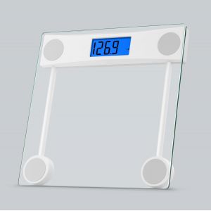 Balance Pese Personne, Haute Précision Assurée Par Pese Personnes Professional Factory Depuis 2001, Écran Lcd Rétroéclairé Bleu Et Marchepied, 2*Aaa Incluses, 400lb/182kg, Verre Transparent - Neuf