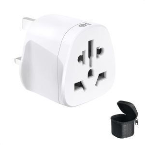JGD-Adaptateur Universel pour Prises Britanniques, Adaptateur de Voyage International vers Britannique avec fusible 10A, Compatible avec Les Prises US, AU, CN et JP pour Une Utilisation UK - Neuf
