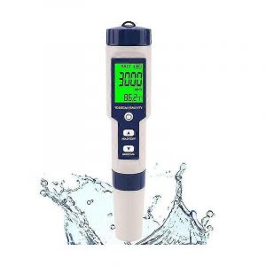 Testeur de sel pour piscine, salinom&egrave;tre num&eacute;rique, testeur de salinit&eacute; 5 en 1 haute pr&eacute;cision pour eau sal&eacute;e, IP67 - Neuf