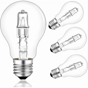 Kalanka-E27 42w Dimmable, Ampoule Globe A55 Blanc Chaud 2700k, Ampoule &Agrave; Vis E27 Transparente Pour Lustre, Lampe De Table, Applique Murale, Ac 220-240v, Lot De 4 - Neuf
