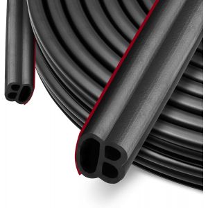 Joint de porte-Flexible et autocollant-En caoutchouc-Étanche-Pour fenêtre et porte-Anti-collision-Noir-6,2 m - Neuf