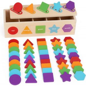 Montessori Games 1 2 3 Year Old Boy Toy Child Girl 3 Years Boy Wooden Sorting Toy Baby 1 Year Old Christmas Gifts Toys Kids Learning Educational Game - Neuf
