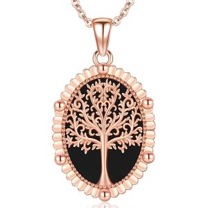 Collier Arbre De Vie Argent Sterling 925 Boucle D'oreille Arbre De Vie Pour Femme Bijoux Arbre De Vie,Id&eacute;e Cadeau Anniversaire Pour Maman/Petite Amie/Epouse(Cha&icirc;ne De 46cm) - Neuf