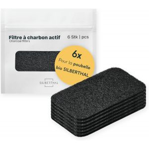 Filtre à charbon actif set de 6 pour poubelle bio-remplacement du filtre anti-odeur-Filtre à charbon actif-protection contre les mouches et les odeurs pour 6 mois - Neuf
